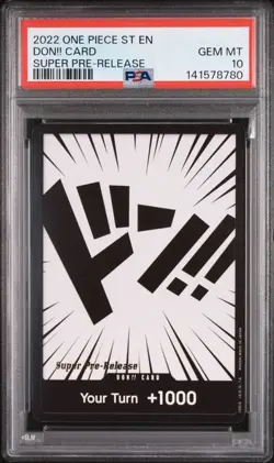 2022 ONE PIECE STARTER DECKS DON!! CARD SUPER PRE-RELEASE PSA 10 GEM MINT - Image 1