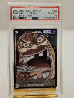 2024 One Piece OP09 Japanese Marshall D Teach #081 PSA 10 💎 Alternate Art - Image 1