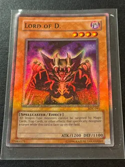 1996 Vintage Yu-Gi-Oh Lord of D Trading Card ATK/1200 DEF/1100 SDK-041 - Image 1