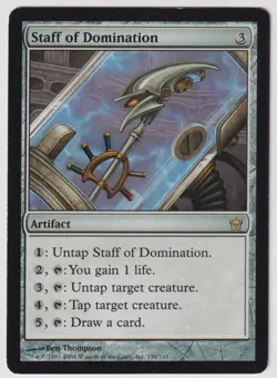 MTG 1X Staff of Domination X1 Fifth Dawn Magic - MP - Image 1