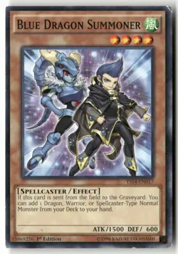 #YS14-EN017 - Blue Dragon Summoner - 1st Ed WB1 C Lightly played - Image 1