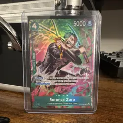 Bandai One Piece CCG Roronoa Zoro OP13-037 SR Alternate Art Foil Character 5000 - Image 1