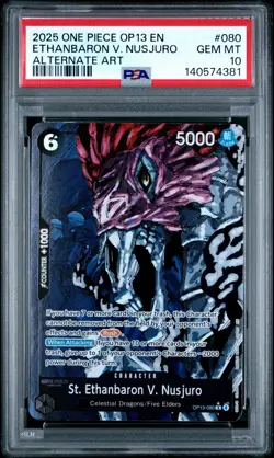 2025 ONE PIECE OP13-CARRYING ON HIS WILL #080 ST. ETHANBARON V. NUSJURO PSA 10 - Image 1