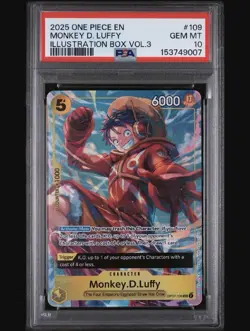 Monkey.D.Luffy (Illustration Box Vol.3) OP07-109 One Piece Promotion PSA 10 - Image 2