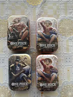 One Piece Tin Pack Set Vol 2 Set of 4 | TS-02 OP-13 | Factory Sealed | Bandai - Image 1