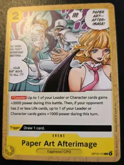 Paper Art Afterimage OP13-115 Common Carrying On His Will One Piece Card Game - Image 1