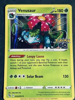 Venusaur 003/078 Pokemon Go Holo Rare Pokemon Card NM - Image 2