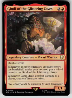 Gimli of the Glittering Caves Commander: The Lord of the Rings 32 MTG NM - Image 1