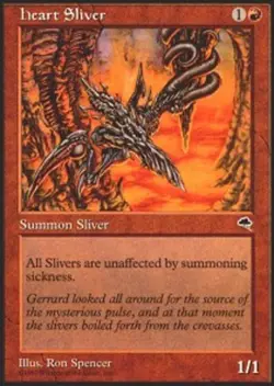 MTG Heart Sliver, Tempest, Heavily Played, English - Image 1
