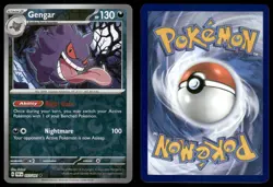Pokemon Paldean Fates Gengar 057/091 Uncommon REVERSE HOLO Near Mint - Image 3