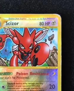 Pokemon TCG Scizor Reverse Holo 32/147 Aquapolis HP/DMG Condition WOTC 2003 - Image 4