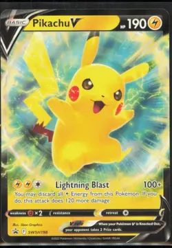 Pikachu V Promo SWSH: Sword & Shield Promo Cards #SWSH198 [Near Mint] Pokemon TC - Image 1