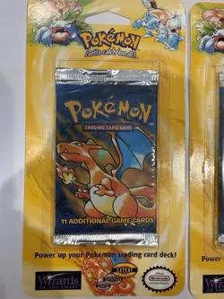 1999 SEALED Pokemon Base Set Booster Blister packs - Art Set x3 (HEAVY) - Image 2