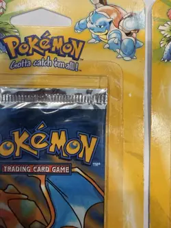 1999 SEALED Pokemon Base Set Booster Blister packs - Art Set x3 (HEAVY) - Image 3