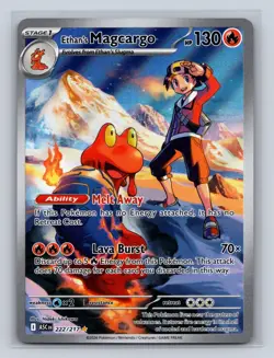 Ethan's Magcargo 222/217 Illustration Rare Ascended Heroes Pokemon NM - Image 1