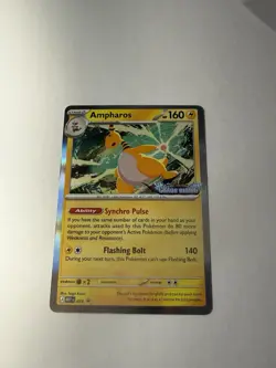 Pokemon Ampharos 75 Chaos Rising Stamped Promo HOLO | Pack to Hard Sleeve - Image 1