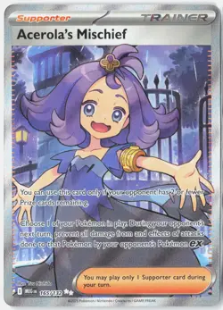 Acerola's Mischief 165/132 Ultra Rare Mega Evolution Pokemon Holo NM - Image 1