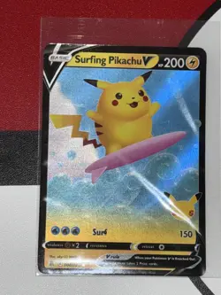 Pokemon Celebrations - Surfing Pikachu V 008/025 Near Mint - Image 1