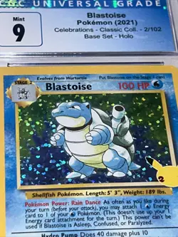 BLASTOISE POKEMON 2021 CELEBRATIONS CLASSIC COLLECTION 2/102 BASE SET HOLO CGC 9 - Image 5