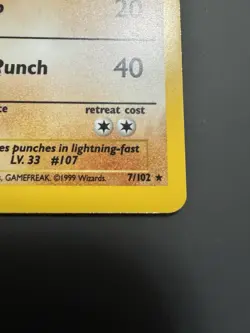 Hitmonchan | Rare | 7/102 | Base Set | Holo | LP- | Vintage 1999 | WOTC Pokemon - Image 4