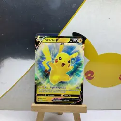 Pokemon TCG Pikachu V Sword & Shield SWSH198 Holo Promo Promo NM - Image 1