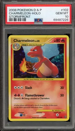 Pokemon Charmeleon Stormfront Holo Secret Rare #102 PSA 10 Gem Mint - Image 1