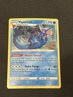 Pokemon TCG SWSH072 Vaporeon Sword & Shield Black Star Promo - NM - Image 3