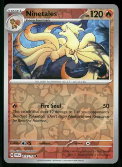 Pokemon Surging Sparks Ninetales 017/191 Uncommon Reverse Holo Near Mint - Image 1