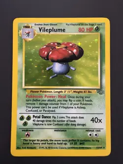 Vileplume | Rare | 15/64 | Jungle | Holo | LP | Vintage 1999 | WOTC Pokemon - Image 1