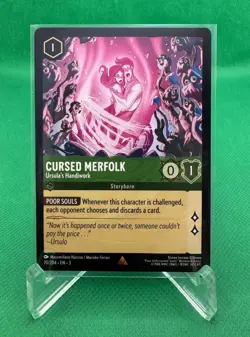 Cursed Merfolk 70/204 Rare NON-FOIL Disney Lorcana Into the Inklands NM - Image 1