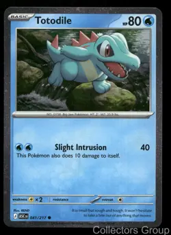 TOTODILE (COSMOS HOLO) 041/217 HOLO MISCELLANEOUS CARDS & PRODUCTS POKEMON NM/M - Image 1