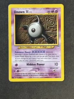 Pokemon Card - Unown [X] 30/105 Unlimited WOTC Rare - Neo Destiny - Image 1