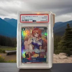Bandai One Piece Card Game 2024 OP09 Nami 050 Japanese Holo Alt Art PSA 10 - Image 1