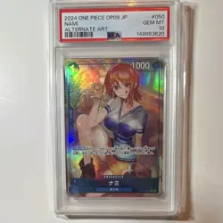 Bandai One Piece Card Game 2024 OP09 Nami 050 Japanese Holo Alt Art PSA 10 - Image 3