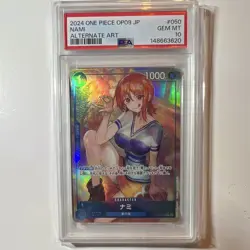 Bandai One Piece Card Game 2024 OP09 Nami 050 Japanese Holo Alt Art PSA 10 - Image 4