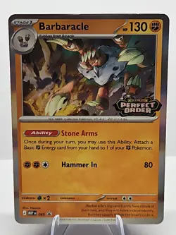 Barbaracle 065 Holo Promo Rare Mega Evolution Perfect Order Pokemon Card NM - Image 1