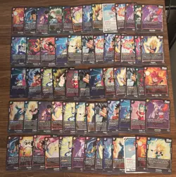DRAGON BALL SUPER Fusion World Dual Evolution FB09 Lot Of 60 R RARE Foil Cards - Image 2