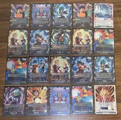 DRAGON BALL Fusion World Dual Evolution FB09 Lot Of 20 SR Super Rare Foil Cards - Image 1