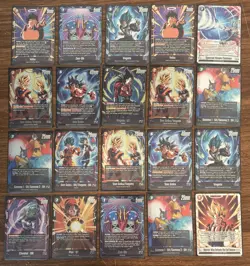 DRAGON BALL Fusion World Dual Evolution FB09 Lot Of 20 SR Super Rare Foil Cards - Image 2