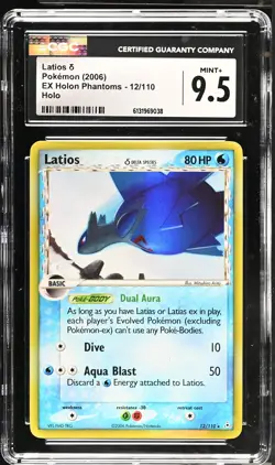 CGC 9.5 MINT+ Latios 12/110 Holo EX Holon Phantoms Pokemon Card - Image 1