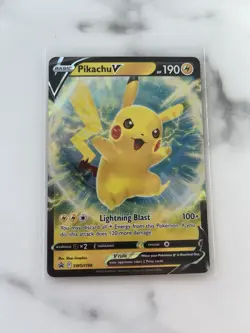 Pikachu V SWSH198 Holo Black Star Promo Card(Pokemon TCG Vivid Voltage) - Image 1