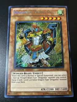 Yugioh - Dragunity Primus Pilus (Secret Rare) (1st Edition) - HA04-EN012 LP - Image 1