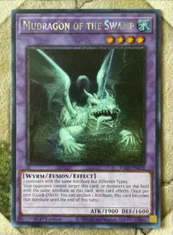 YuGiOh MUDRAGON OF THE SWAMP Platinum Secret Rare RA01-EN028 - Image 2