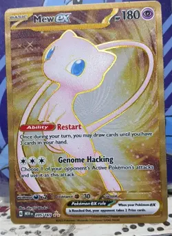 Pokemon Tcg -Mew ex - ( Metal Card) 205/165 Sv: Scarlet & Violet 151 - Image 2