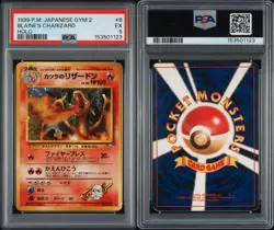 Pokemon 1999 Japanese Gym 2 Blaine's Charizard Holo Rare #006 PSA 5 - Image 3