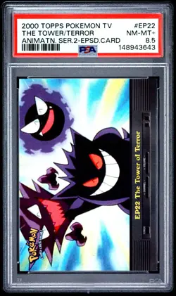 2000 TOPPS POKEMON TV ANIMATION SER 2 TOWER OF TERROR PSA 8.5 POPULATION ONE!!! - Image 1