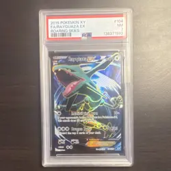 2015 Pokemon Roaring Skies Rayquaza EX 104/108 Full Art Holo PSA 7 - Image 1