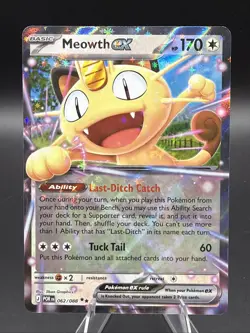 Pokemon Meowth EX 062/088 Me03 Perfect Order Holo Rare Full Art 170 HP - Image 1