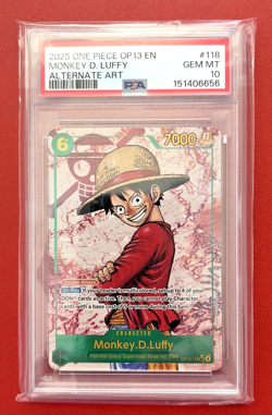 Monkey.D.Luffy (118) ( Alternate Art) OP13-118 Carrying On His Will... - Image 1
