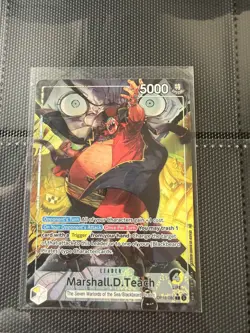 Marshal.D.Teach (Alt art) Op16-080 One Piece The time of battle English - Image 1